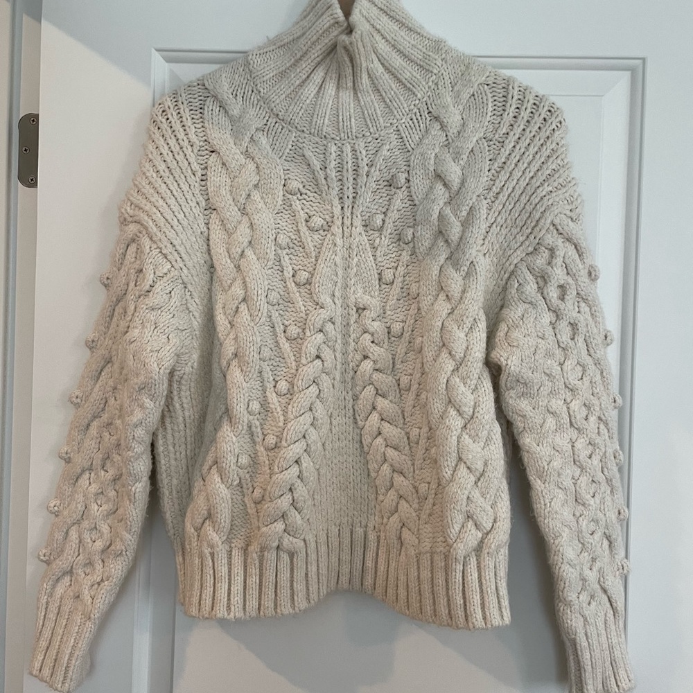 Cable knit Zara sweater.